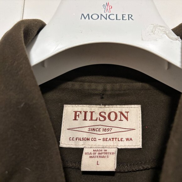 Filson Vest Liner Brown Full Zip Moleskin Hunting Casual Made in USA - Large - Picture 9 of 9